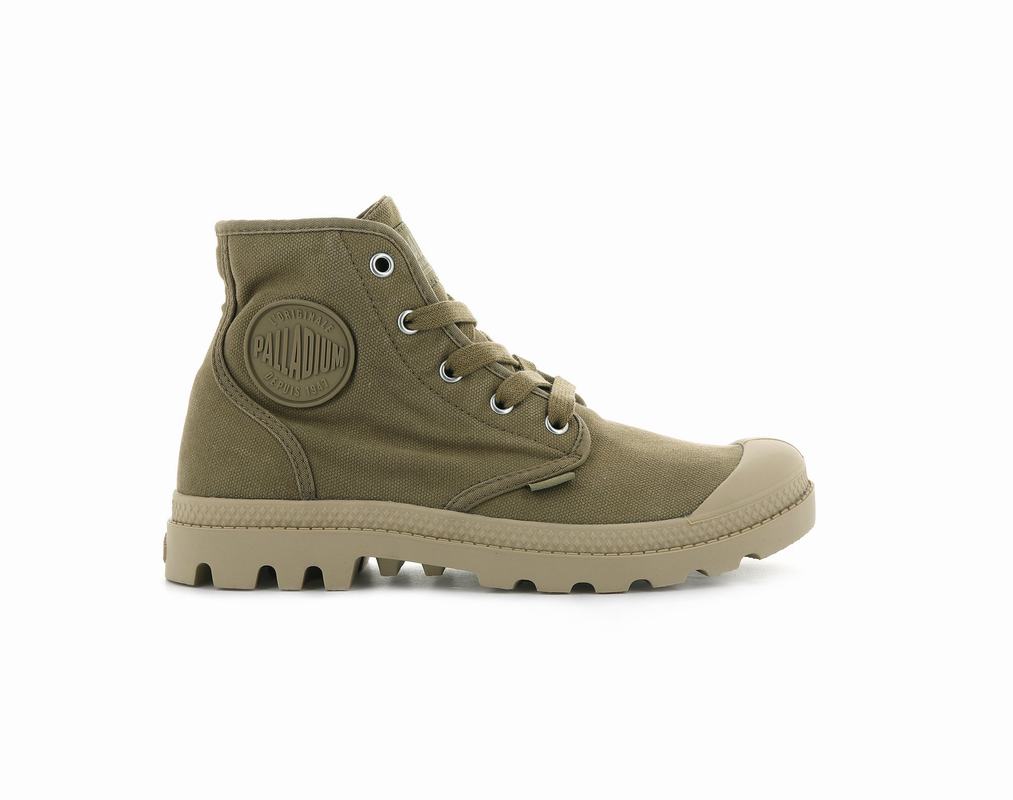 Palladium Pampa Hi Women's Boots Olive (ZWIX78309)